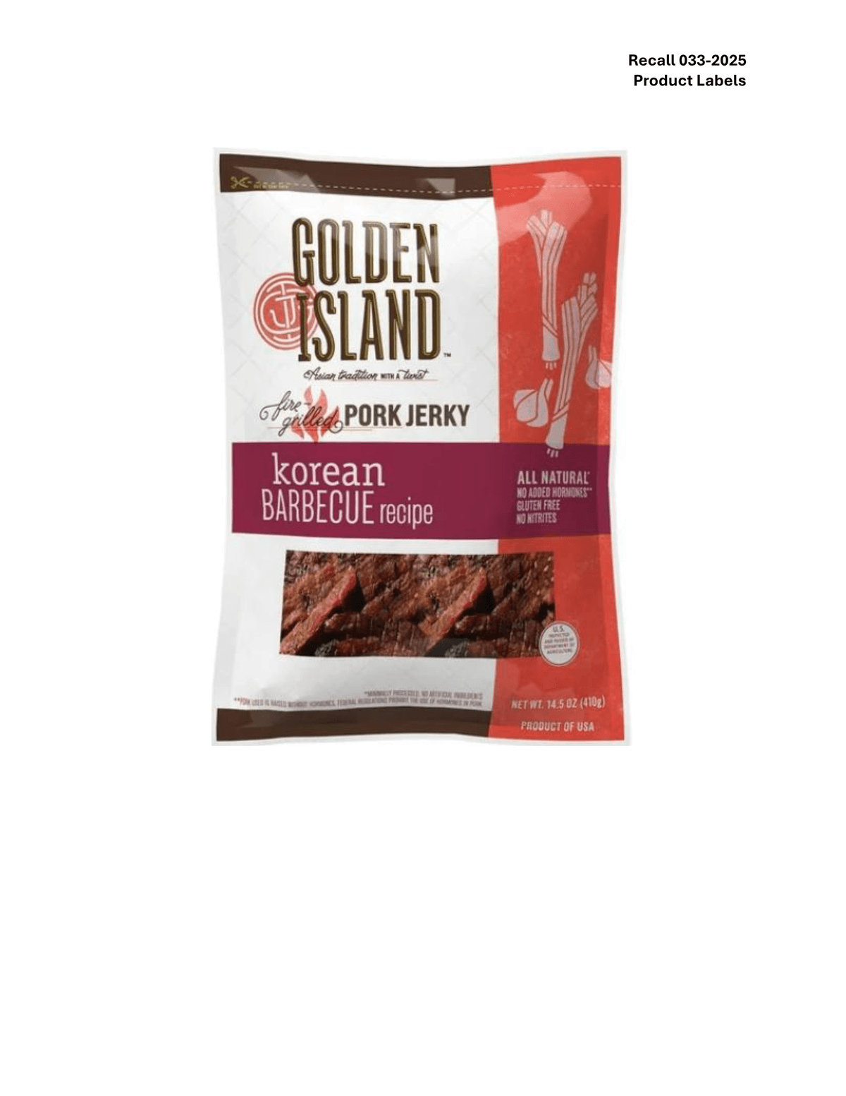 LSI, Inc. Recalls BBQ Pork Jerky Product  Due To Possible Foreign Matter Contamination