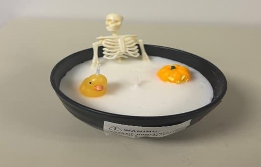 Halloween-themed Skeleton Wax Candle