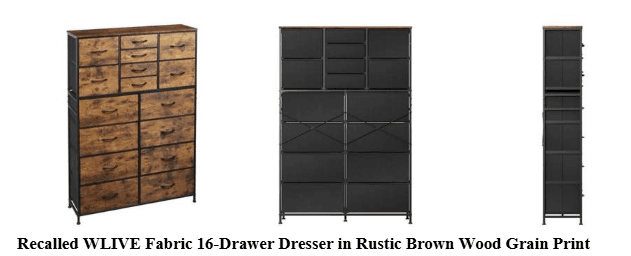 WLIVE Fabric 16-Drawer Dressers