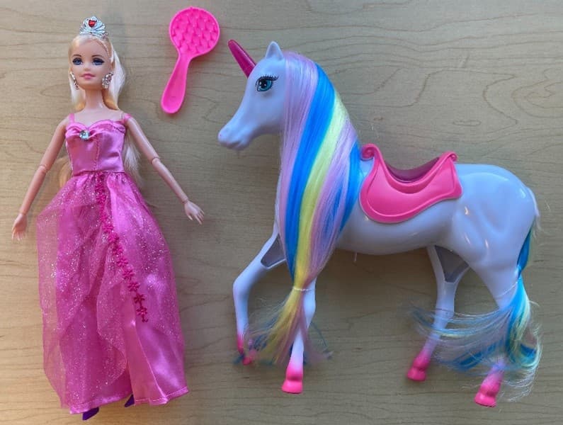 Bettina Doll Set with Magic Light Unicorn